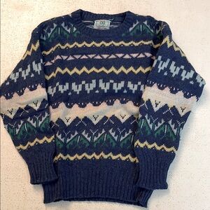 United Colors Of Benetton Blue and Green Knitted Sweater